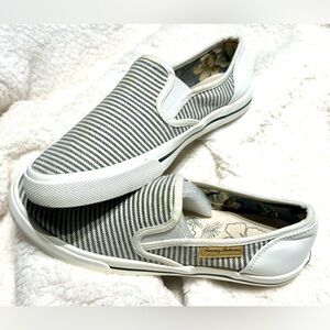 Tommy Bahama Men's Slip-On Shoes - Black and White Stripes